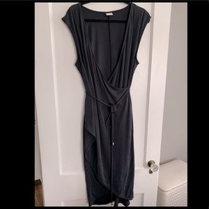 Black wrap dress
